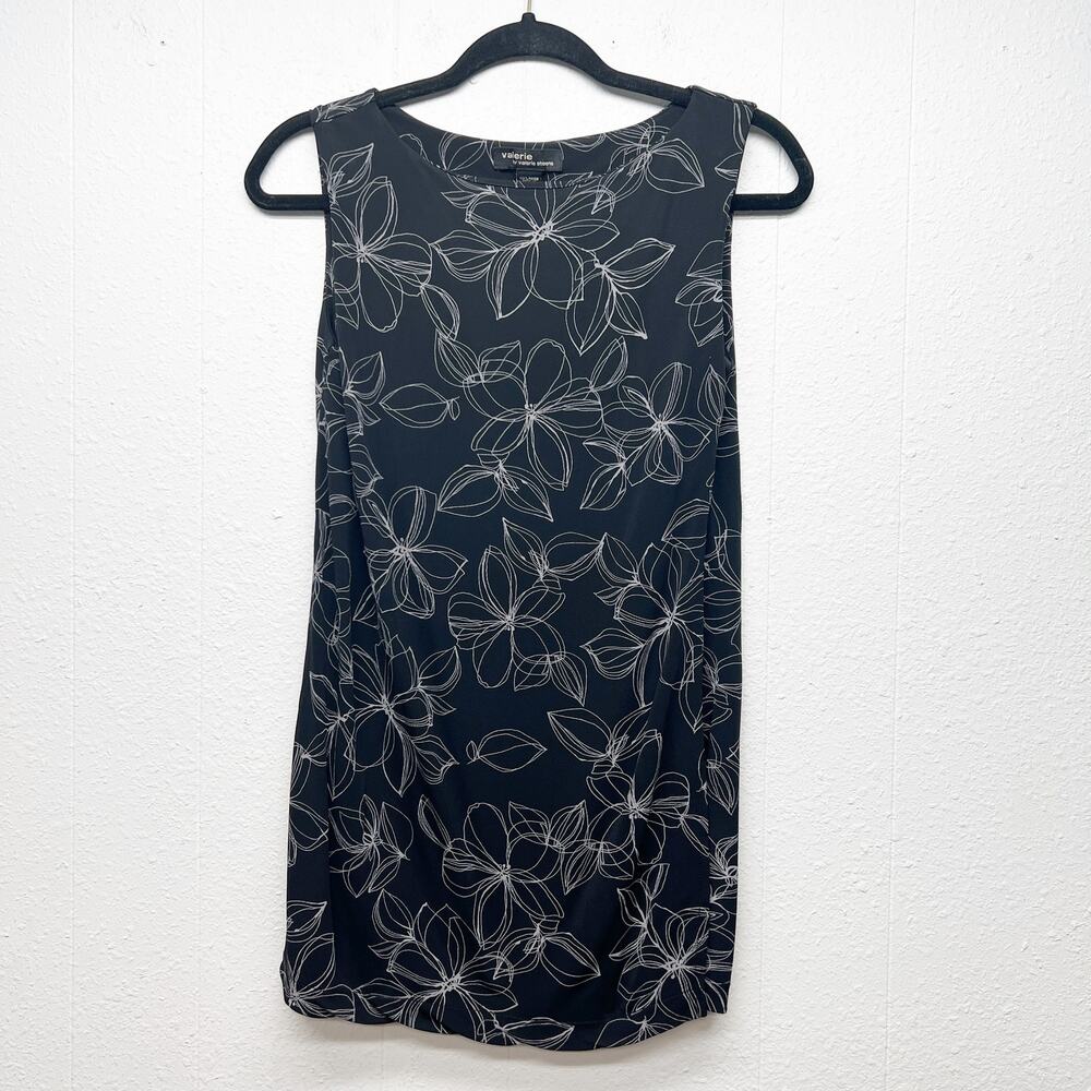Valerie Stevens Dark Floral Y2K Top Womens Small Stretch Whimsigoth Fairy Grunge